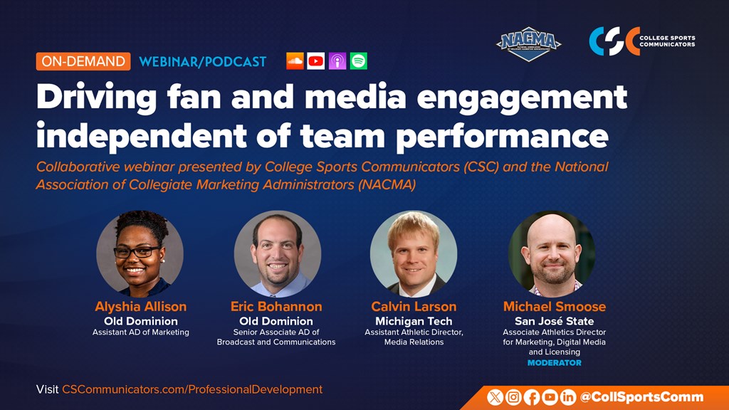 On-demand collaborative webinar with CSC and NACMA: Driving fan and media engagement independent of team performance